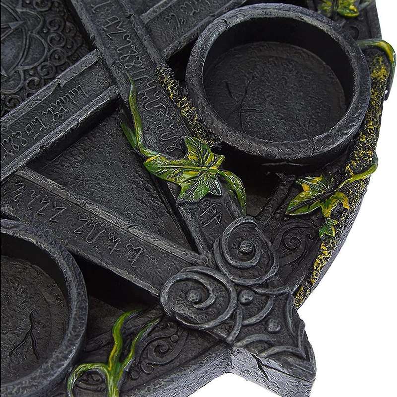 Ivy Plate Retro Candlestick Ornaments, Five-Pointed Star Candlesticks, Tarot Ornaments, Resin Craft