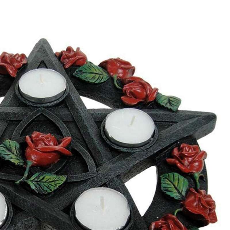 Ivy Plate Retro Candlestick Ornaments, Five-Pointed Star Candlesticks, Tarot Ornaments, Resin Craft