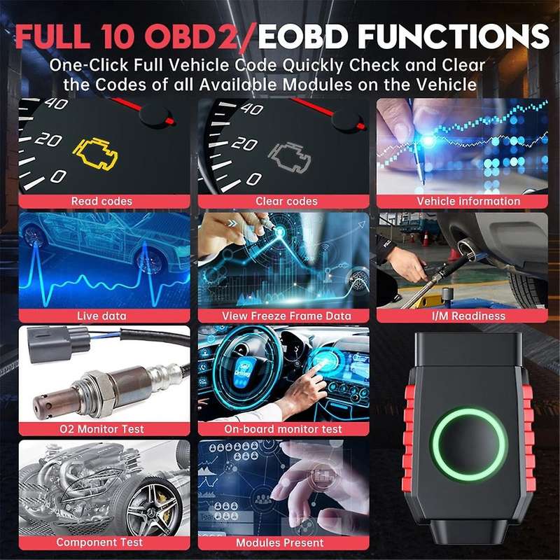 ISmartDiag510 Car Scanner All System Diagnosis 13 Reset Function OBDII Full Function Free Update