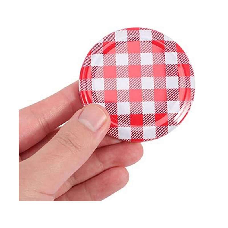 Jam Jars with Wide Mouth Screw Lids Metal Bottle Cap for Normal Jars 6.5 X 6.5 Cm 40