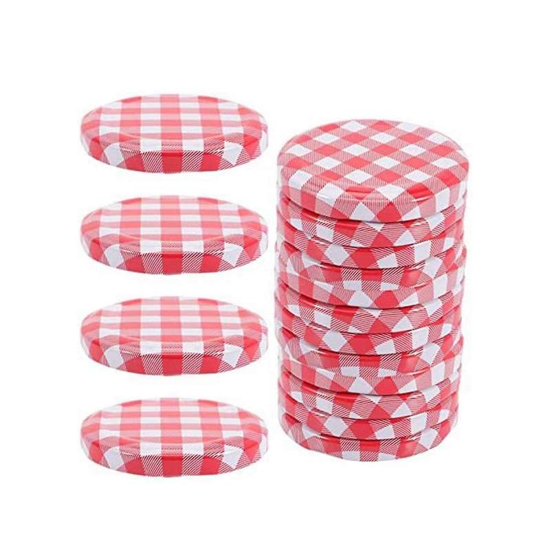 Jam Jars with Wide Mouth Screw Lids Metal Bottle Cap for Normal Jars 6.5 X 6.5 Cm 40