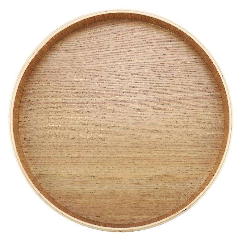 Japanese Style Round Tray Food Serving Plate Wood Snack Deseert Plate Teaboard Natural Tea Server D