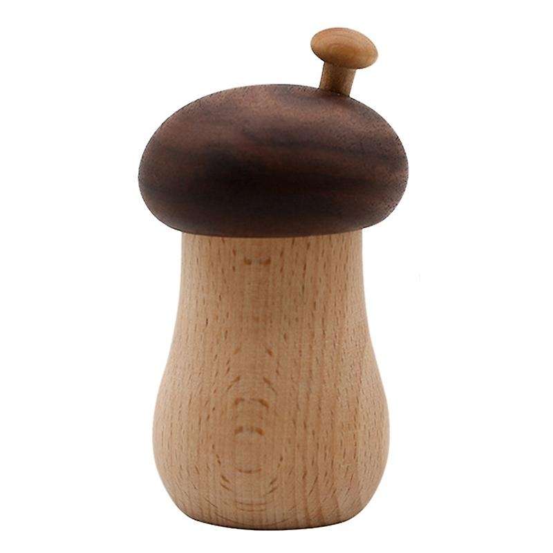 Japanese Toothpick Box Cotton Swab Stick Tube Small Mushroom Beech Wood High-End Simple Household Pr