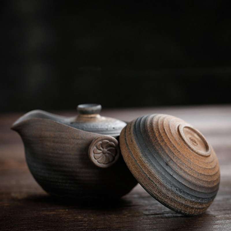 Japanese-Style Portable Travel Tea Set Handmade Guest Cup Retro Quick Guest Cup a Cup of a Pot