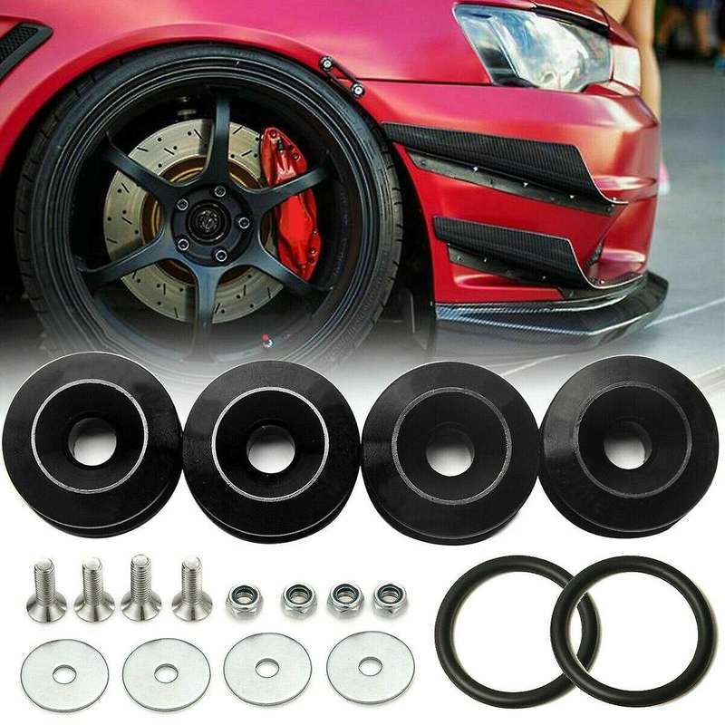 JDM Aluminum Quick Release Fasteners Bumper Trunk Hatch Lids Kit Black