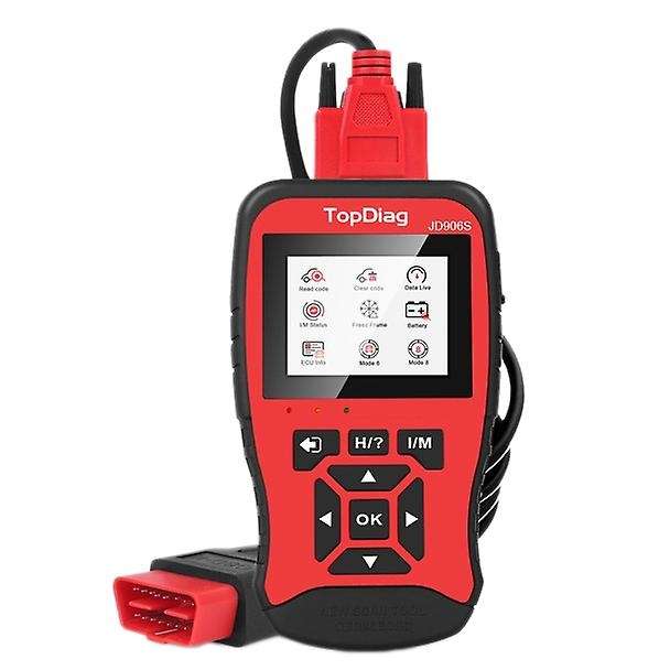 JD906S OBD2 Scanner Battery Test Scanner Code Clear Fault Code Car Diagnostic Tool HD Display Engine
