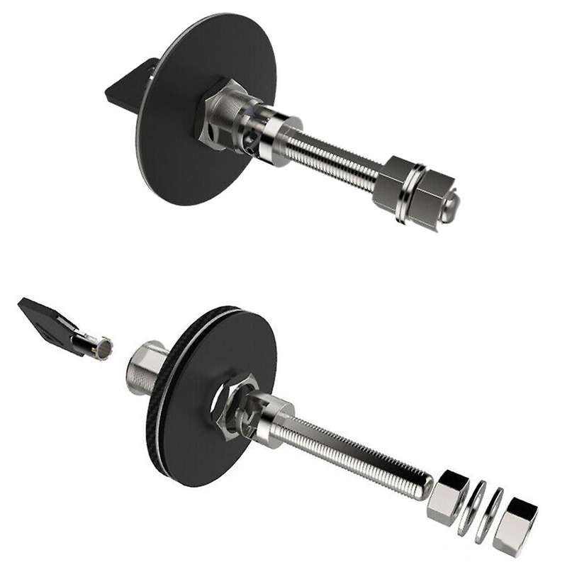 JDM Racing Carbon Fiber Front Hood Lock Pins Aluminum Hood Pins+Bolts Keys