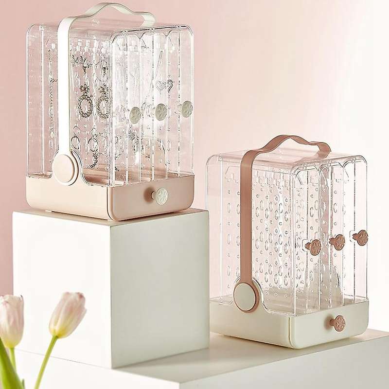 Jewelry Box Earrings Shelf Earrings Storage Box Transparent Display Box Dustproof Princess Jewelry
