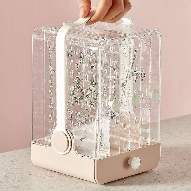 Jewelry Box Earrings Shelf Earrings Storage Box Transparent Display Box Dustproof Princess Jewelry
