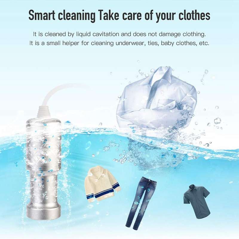 Jewelry Cleaner Mini Ultrasonic Cleaner Washing Machine for Fruit, Glass Denture, Jewelry Diamond A
