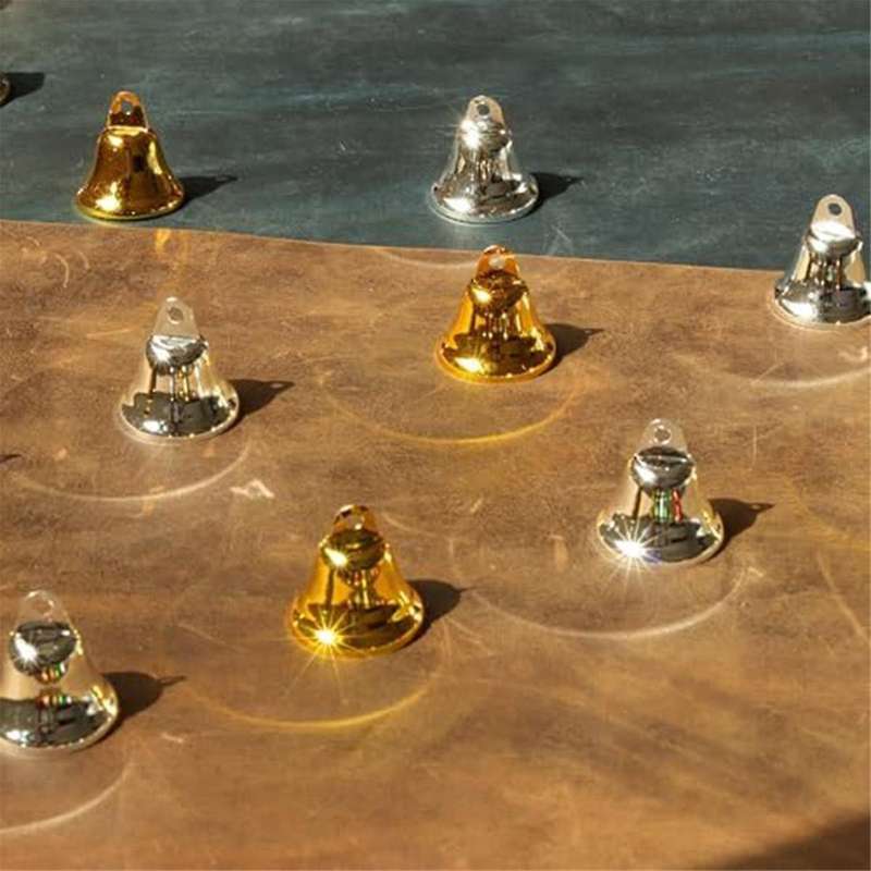 Jingle Bells, 56 Pcs Bells for Crafts, 1.2Inch Vintage Craft Bells, Mini Bells for Wind Chime , (Gol