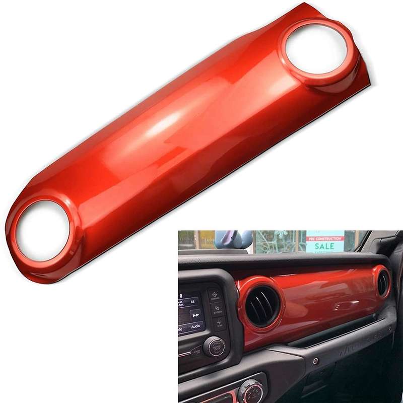 JL Center Console Panel Dashboard Cover Trim for Wrangler JL 2018-2021/ JT 2020 Accessories (Orange