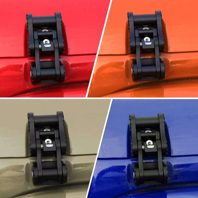 Jk Hood Latches, Aluminum Hood Catch Lock Latch Kit for Wrangler Jk 2007-2017 Accessories, 2pcs Bla