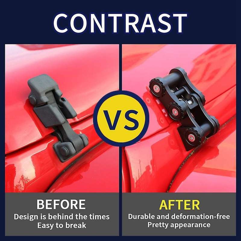 Jk Hood Latches, Aluminum Hood Catch Lock Latch Kit for Wrangler Jk 2007-2017 Accessories, 2pcs Bla