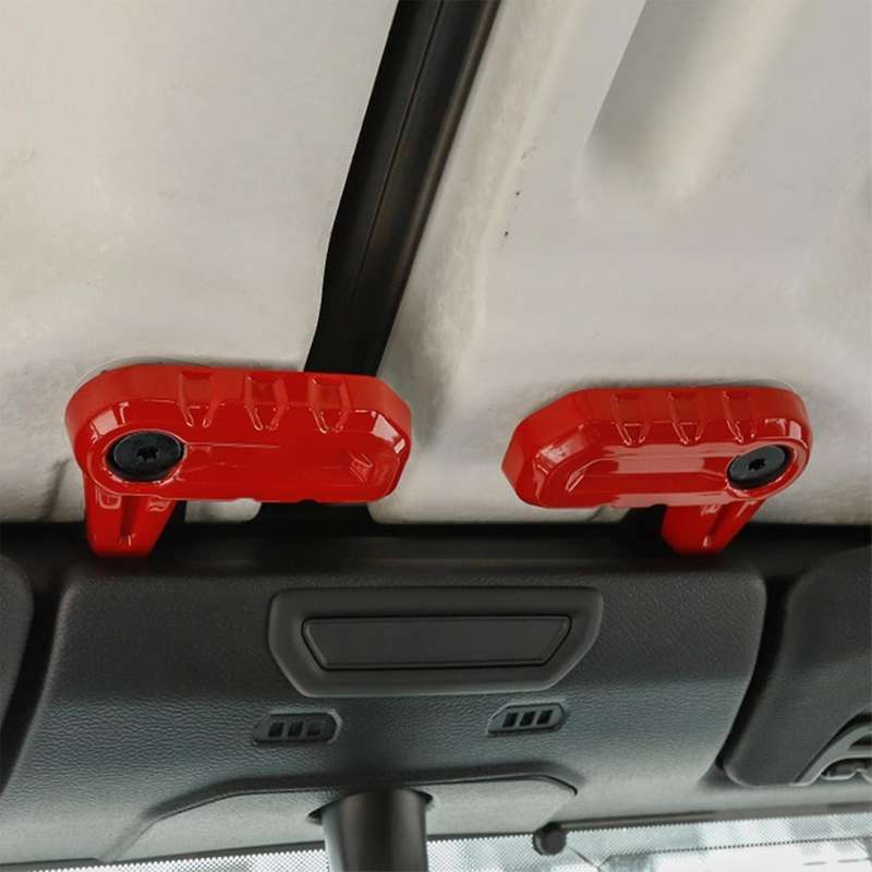 JL Hardtop Roof Removal Switch Handle Cover Trim for JL JT 2018-2021 Accessories (Red)