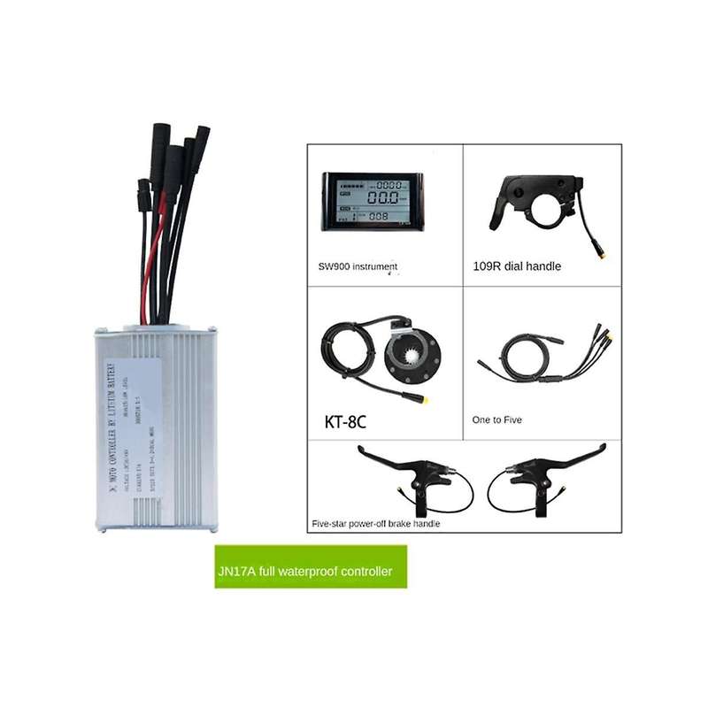Jn17a Controller Kit Electric Bicycle Electric Scooter Kit Sw900 Display Sine Wave Controller 36/48v