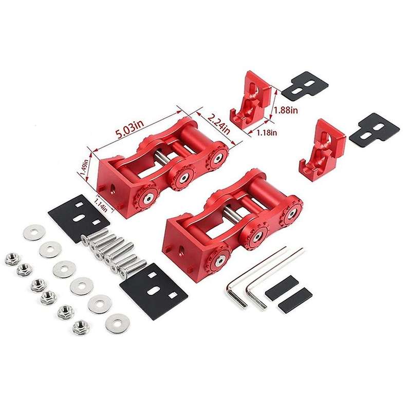 JL Hood Latches, Aluminum Car Hood Catch Set for 2018-2021 JL JLU & 2020-2021 JT ,Red