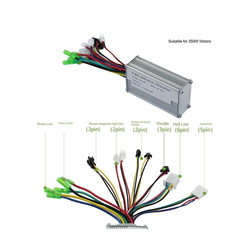 Jn17a Full Common Head Controller Kit 36v 48v 250w-350w for Electric Bicycle Motor Conversion Kit wi