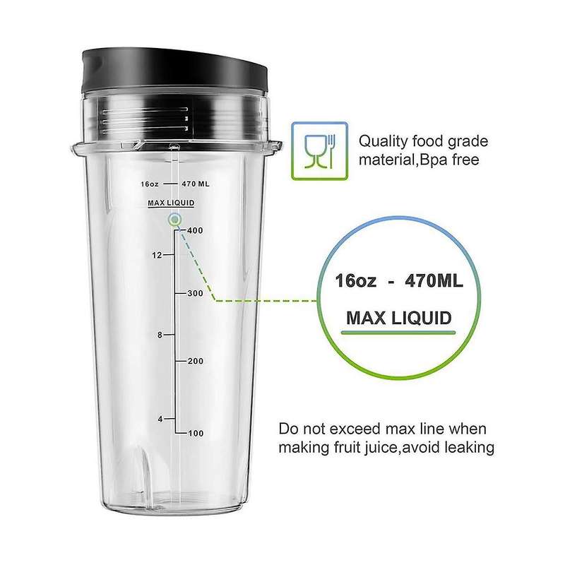 Juicer Accessories 16oz with Scale Set for Ninja Bl740/bl770/bl771/bl772/bl780/bl660/bl663/bl810/bl8