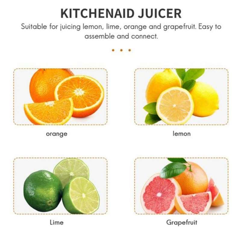 Juice Attachment for 4.5qt/5qt Mixers Juicer Stand Mixer Attachment Reamer Dishwasher Safe