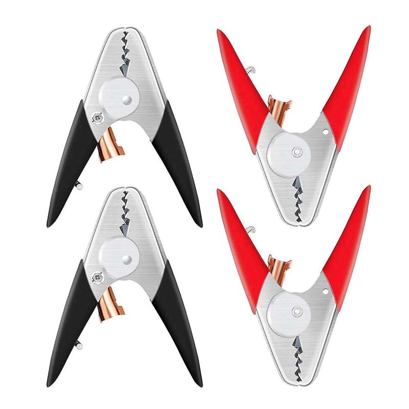 Jumper Cable Clamps Heavy Duty 4 Pcs, Battery Clamps Jumper Cable Ends 6inch Battery Charger Clamps