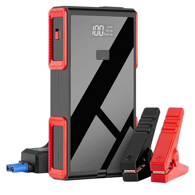Jump , 10000mah Lithium Car Jump Battery Pack, 12v Portable Battery Power Pack with Full Screen
