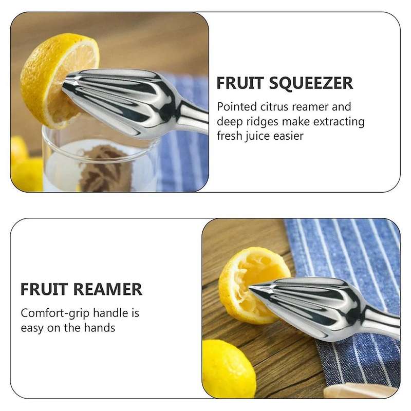 Juicer Lemon Squeezer Reamer Manual Hand Fruit Orange Lemon Press Stainless Steel Tool Metal Extract