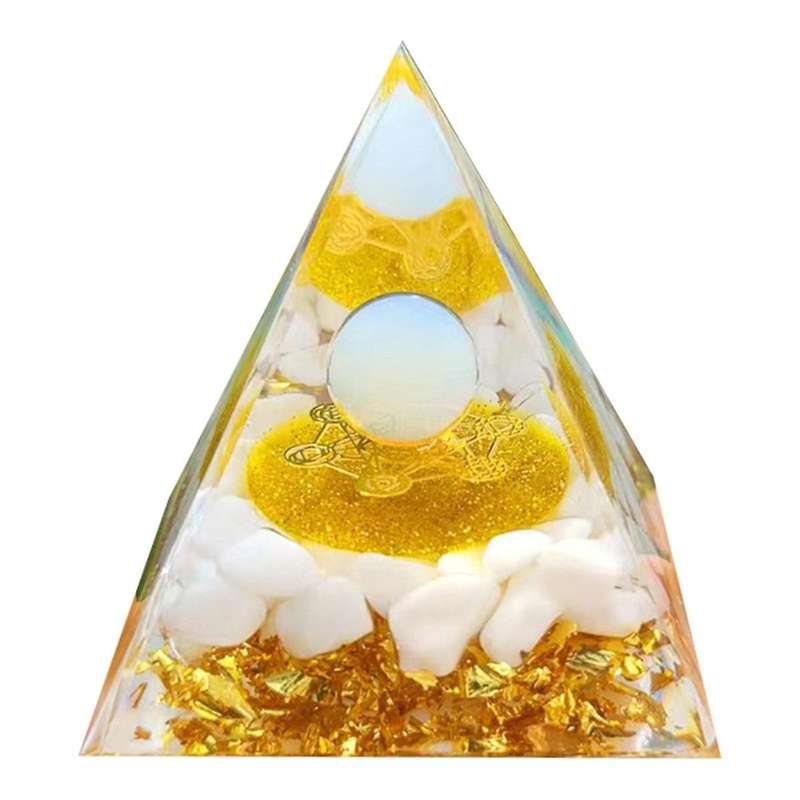 K Pyramid Ornaments CrystalEnergy Generator Orgone Pyramid for E-Energy Protection Healing Meditatio