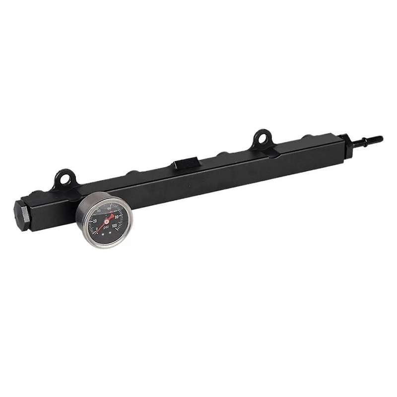 K Series High Fuel Rail with Fuel Pressure Gauge Kit for K Swap K20 K24 Engine Booster Fuel Rail