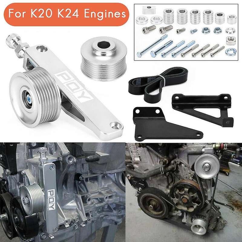 K Series A/C & P/S Eliminator Pulley Kit for K20 K24 K Swap Engines