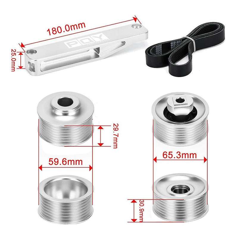 K Series A/C & P/S Eliminator Pulley Kit for K20 K24 K Swap Engines
