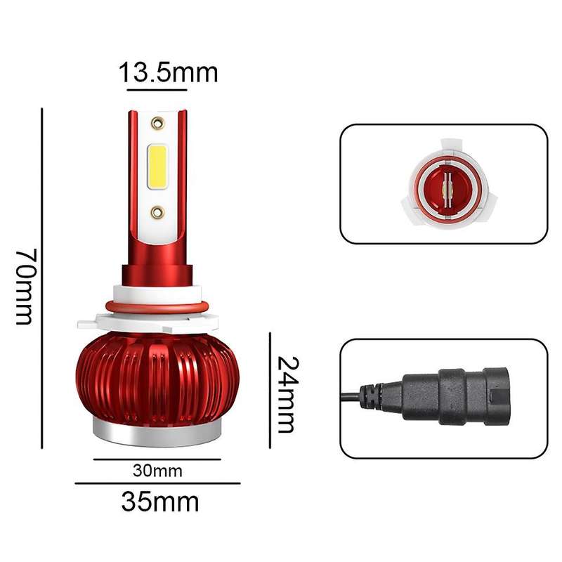 K1 Car Led Headlight Cob Beam Bulb Led 9005/Hb3/H10 3800Lm 40W Strong Headlight Fog Light
