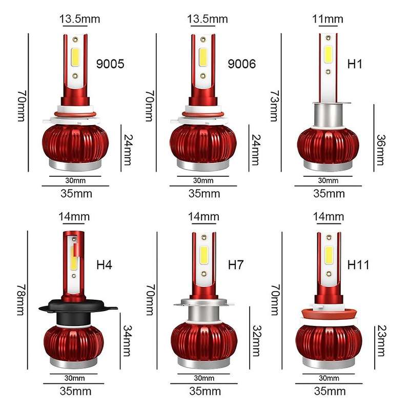 K1 Car Led Headlight Cob Beam Bulb Led H8/H9/H11 3800Lm 40W Strong Headlight Fog Light
