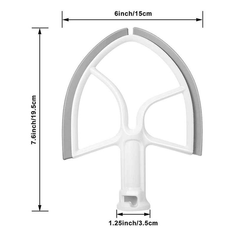 Ka-5bl 5-quart Flex Edge Beater for Bowl- Stand Mixers Plastic Flat Beater Paddle with Silicone Edg