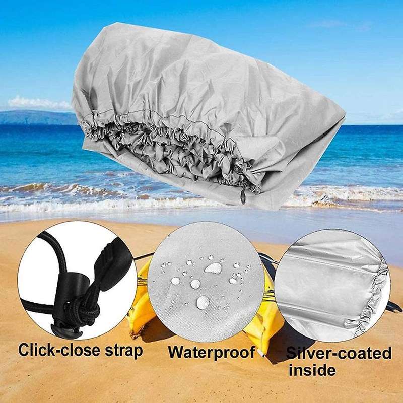 Kayak Canoe Storage Cover Dustproof Cockpit Cover Waterproof UV Resistant Dust Boat Cover for 13.5-1