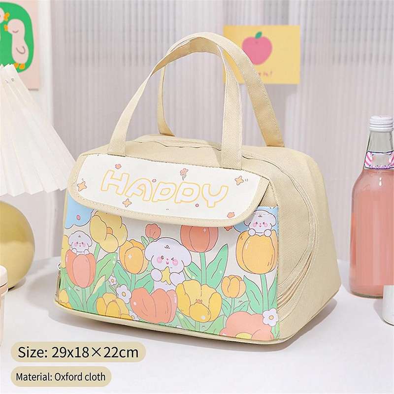 Kawaii Portable Lunch Bag Purple Insulated Lunch Container for Women Adult Work Outdoor Camping