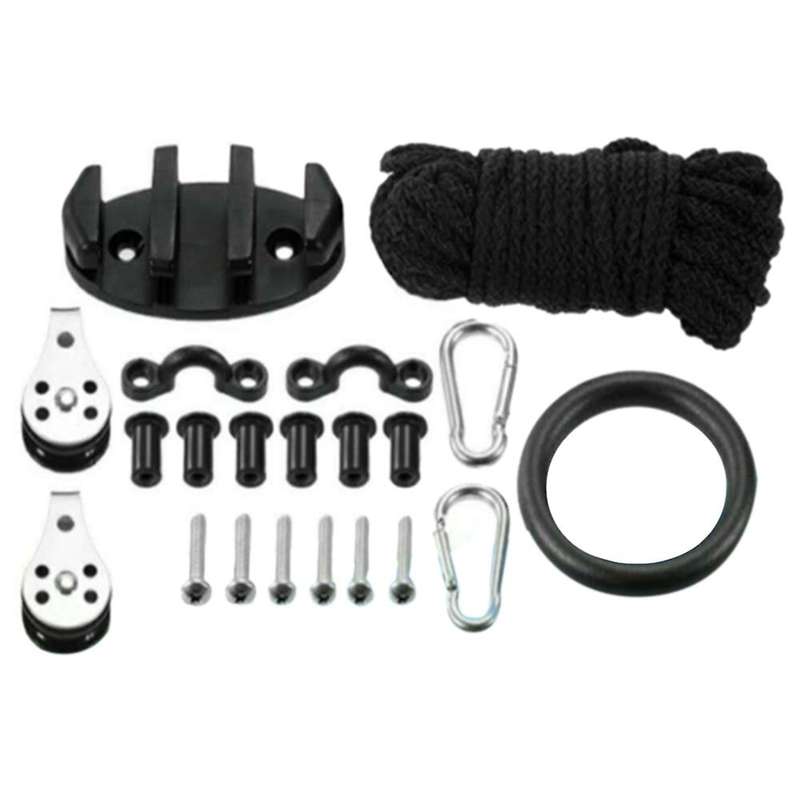Kayak Rubber Band Equipment Set Black with Screws