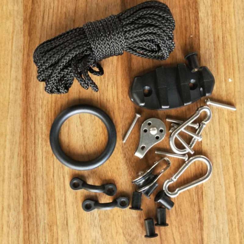 Kayak Rubber Band Equipment Set Black with Screws
