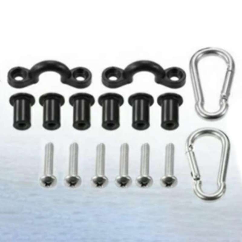 Kayak Rubber Band Equipment Set Black with Screws