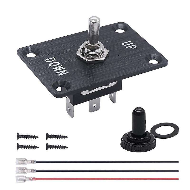 Kayak Marine Boat Anchor Control Panel Aluminum Plate Up/Down Trim Tab Toggle Switch,Included Lines