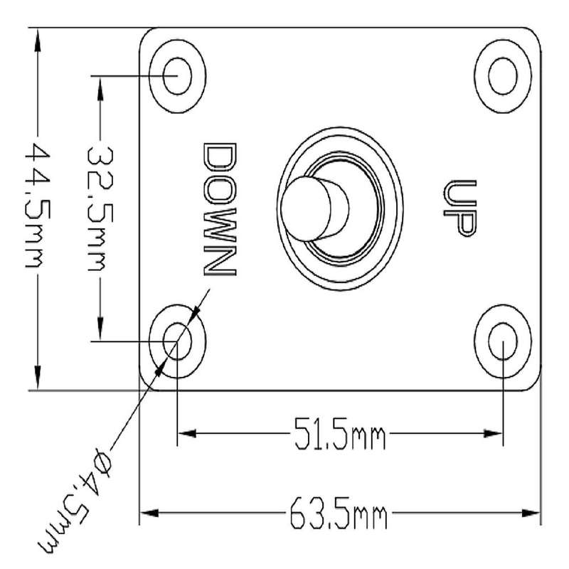 Kayak Marine Boat Anchor Control Panel Aluminum Plate Up/Down Trim Tab Toggle Switch,Included Lines