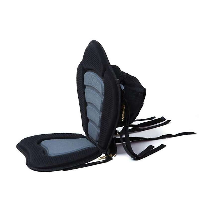 Kayak Seat Canoe Adjustable Boat Cushioned Fishing Seat Backrest Support with Detachable Back Storag