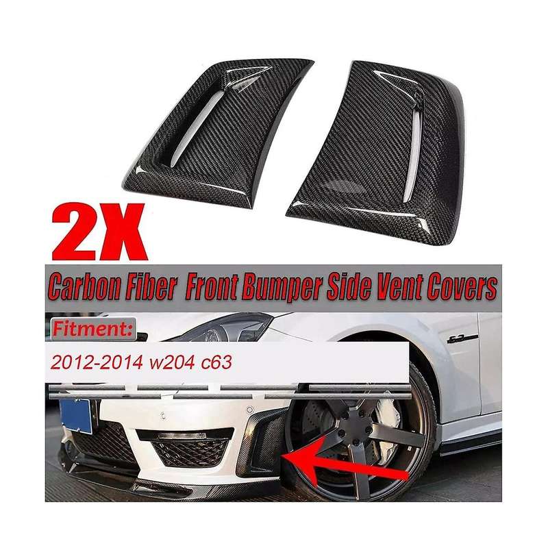 K-car Front Side Air Insert Vent Duct Cover Carbon Fiber Styling for W204 C63 2012-2014