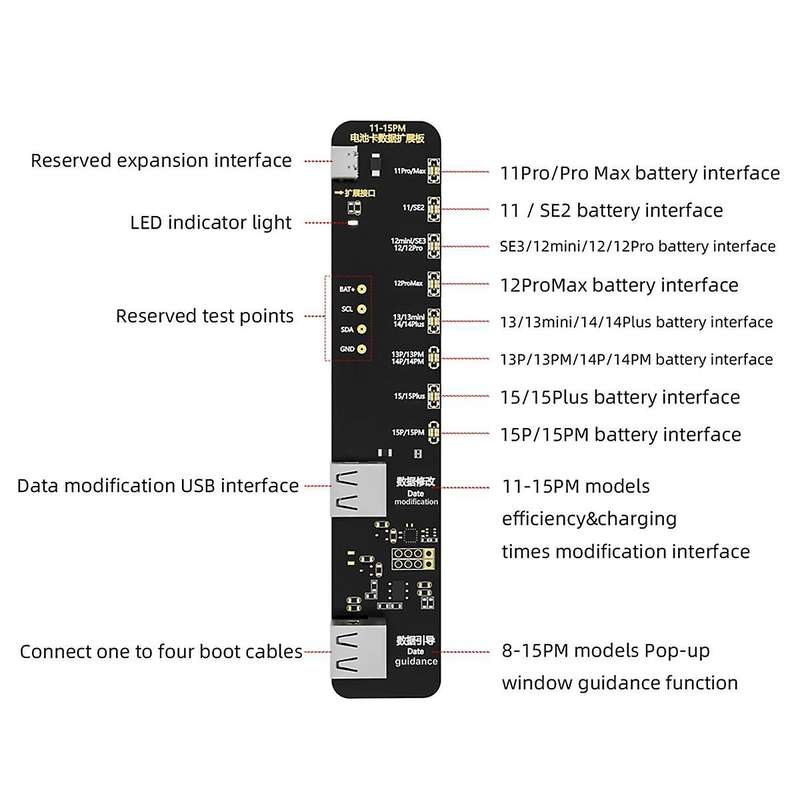 KC02 Battery Data Repair Expansion Board Modifying Battery Efficiency for 12 13 14 15PM to I6S KC03