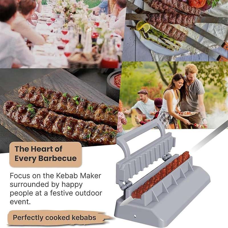 Kebab Maker Manual Kebab Press Kebabs Grilling Outdoor Barbecue Skewers Tools BBQ Grilling Abrasive