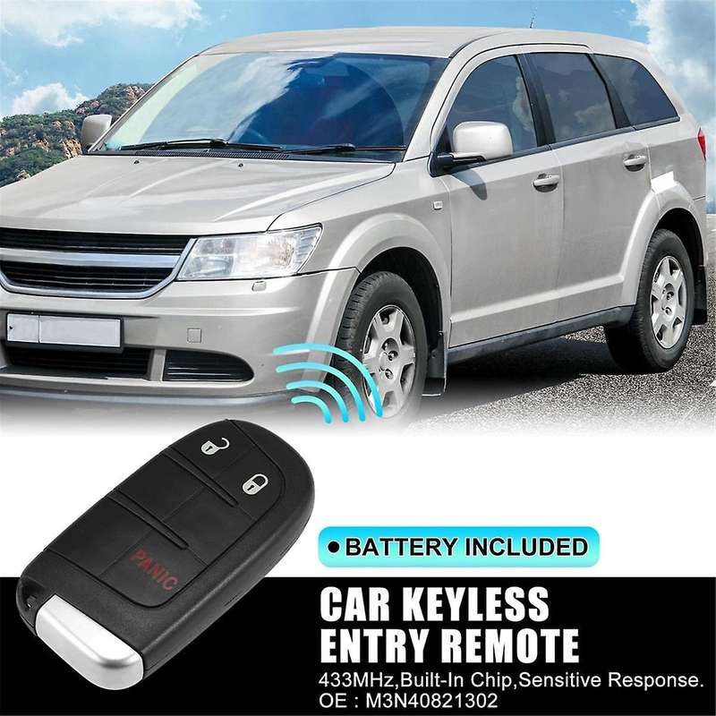 Key Fob Keyless Entry Remote for 300 Charger Journey M3N-40821302 3 Buttons 433MHz ID46