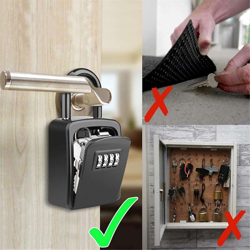 Key Safe with Shackle,Waterproof Key Cabinet Key Box for Outdoor Combination Key Safe for Home, Gara