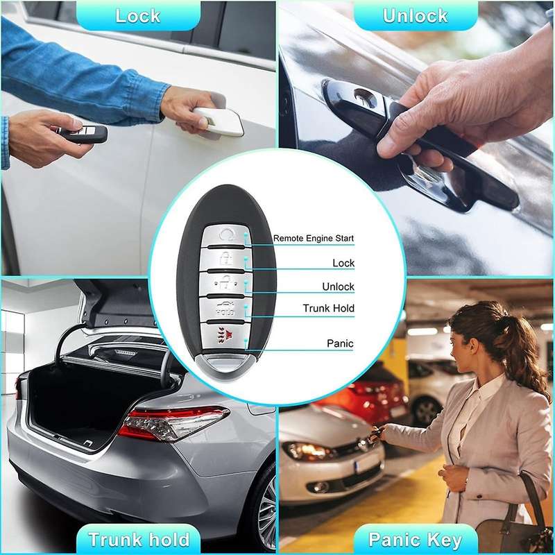 Keyless Entry Remote Key Fob for Altima Q50 Q60 KR5S180144014 S180144310 5 Buttons 433MHz
