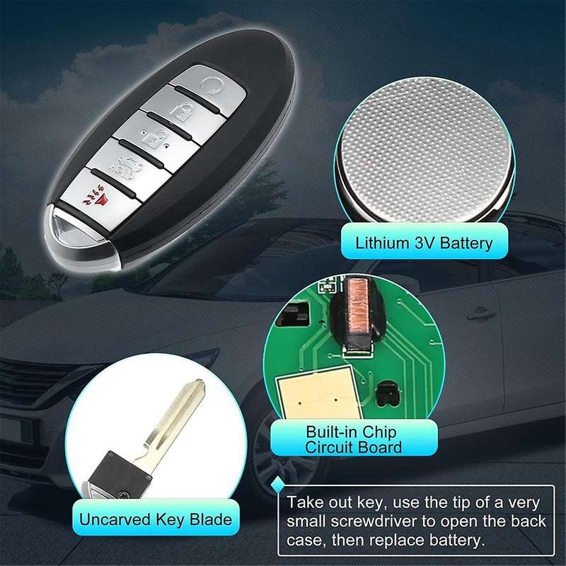 Keyless Entry Remote Key Fob for Altima Q50 Q60 KR5S180144014 S180144310 5 Buttons 433MHz