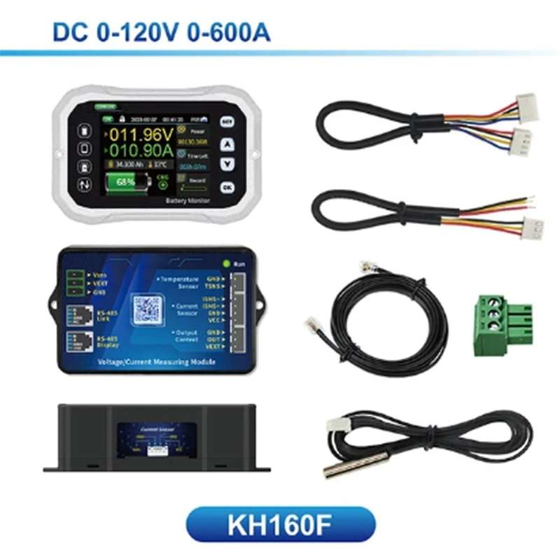 KH110F Bluetooth Battery Monitor 0-120V 100A Voltage Current Tester Capacity Indicator RV Battery VA